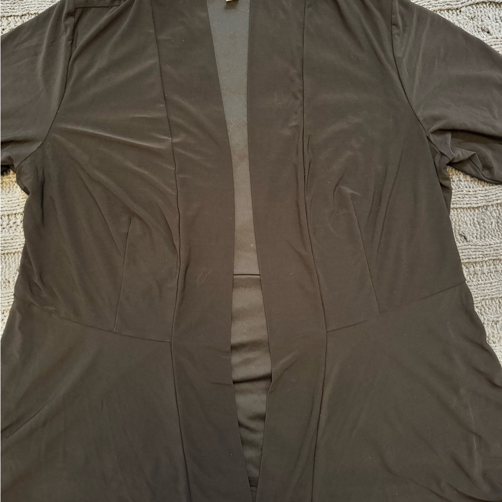 Dress Barn Elegant Black Open Front Cardigan (Women's Plus Size 2X) - Picture 2 of 9